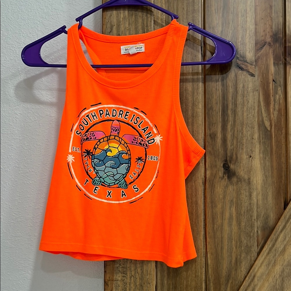 Orange South Padre Island Tank Top
